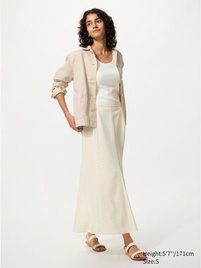 Mermaid Maxi Skirt in Ivory